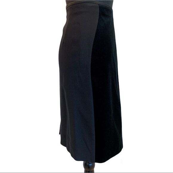 Stella McCartney Black Velvet Paneled Pencil Skirt 46 - Picture 13 of 13